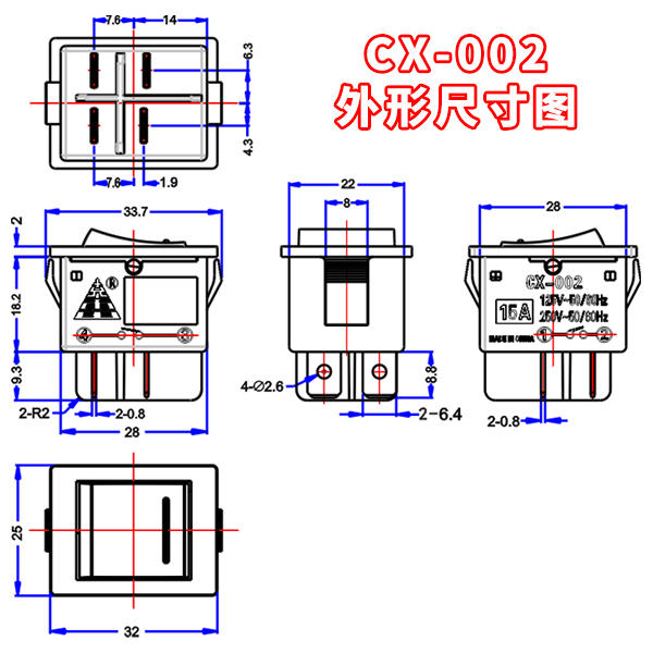 cx-002外形尺寸中文